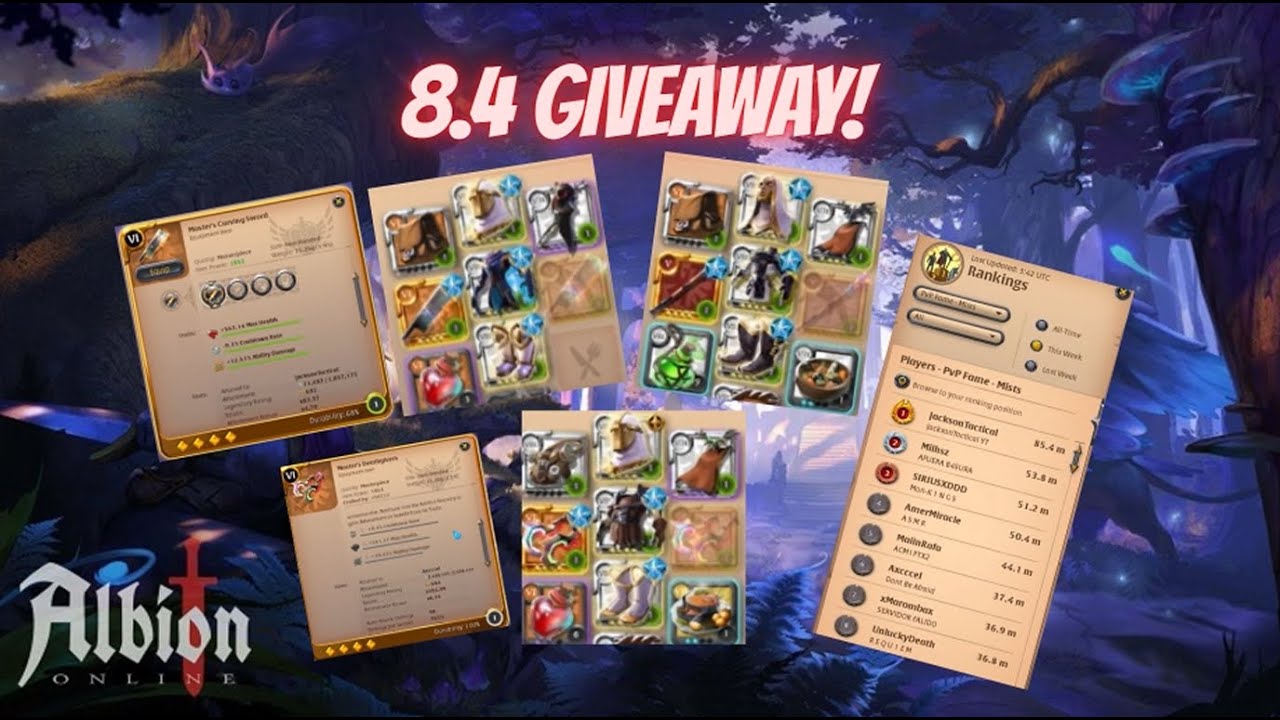 RANK 1 MIST 150M PVP FAME IN 2 DAYS (5 8.4 KILLS) 8.4 Giveaway!