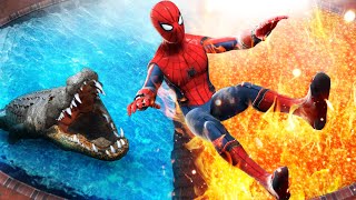 GTA 5 Water Ragdolls | SPIDERMAN Jumps/Fails ep.23 (Alligator mod)