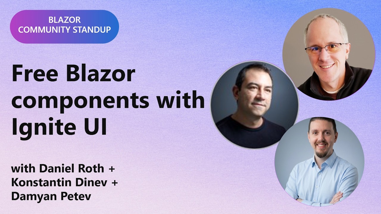 Blazor Community Standup: Free Blazor components with Ignite UI