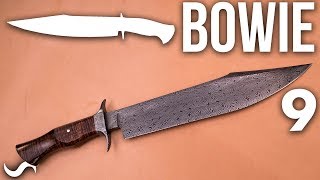 MAKING A BOWIE KNIFE WITH TWIST DAMASCUS!!! Part 9  FINISHED