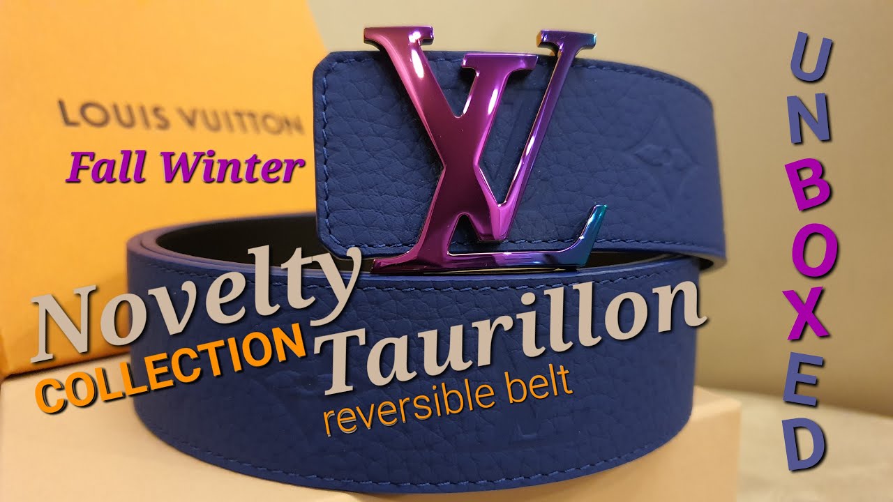 UNBOXING NEW Iridescent LOUIS VUITTON men's belt in Taurillon