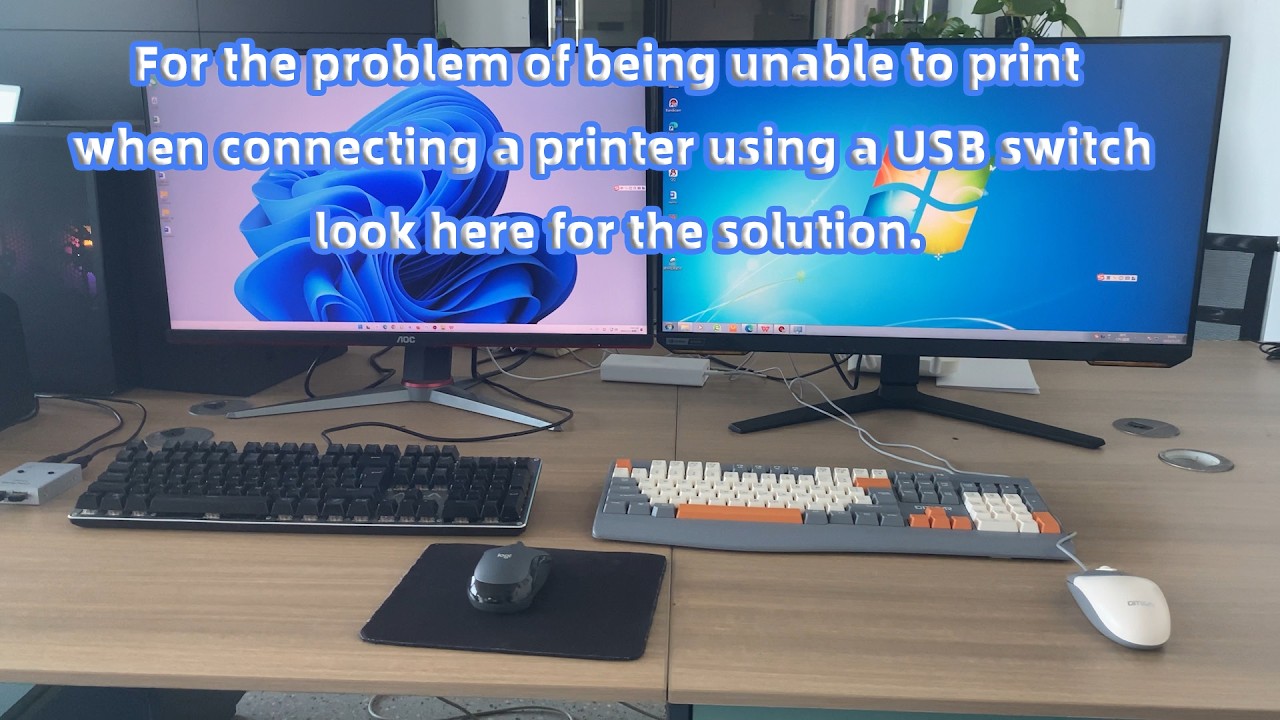 USB switch connected to printer cannot print? Solved with this method ...