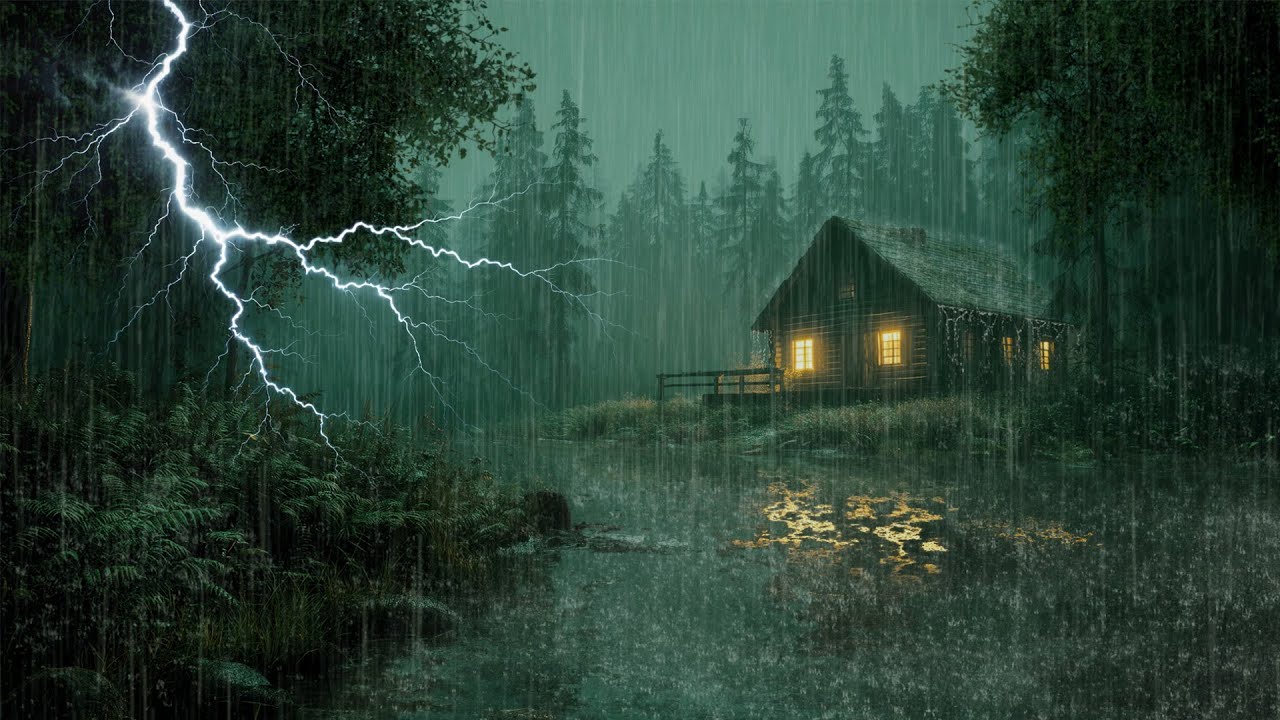 HEAVY RAIN AND THUNDER SOUNDS - DEEP SLEEP | Thunderstorm for Sleeping ...