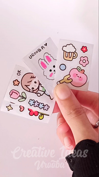 Homemade journal stickers ❤️ #shorts Creative Ideas Urooba /DIY paper crafts