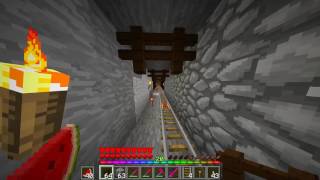 Minecraft : Amplified Survival : Minecart Tunnel! : Episode 70