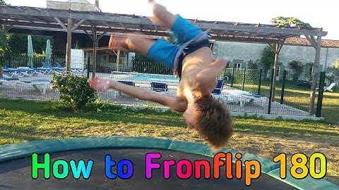 How to frontflip 180 on a trampoline (for beginners)
