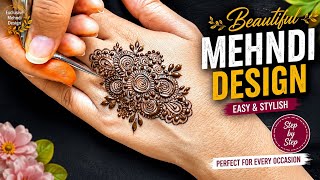 Simple &amp; Stylish Henna Design Tutorial | Latest Arabic Mehendi Design 2026 🔥