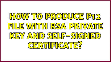 How to produce p12 file with RSA private key and self-signed certificate?