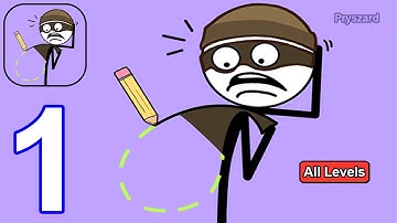 Thief Draw: Escape Puzzle - Gameplay Walkthrough Part 1 All Levels 1-70 (Android, iOS)