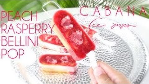 HOW TO MAKE PEACH RASPBERRY BELLINI ICE POP