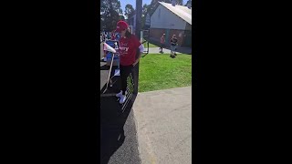 Volunteer gets physical at election polling booth