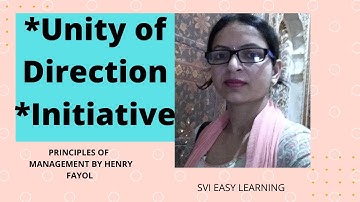 Unity of Direction, Initiative (Principles of Management : Henry Fayol)