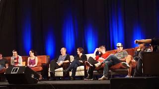 Voice actors J. Michael Tatum (Sebastian, Scar), Brina Palencia (Ci...