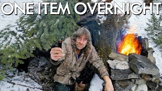 One Item Survival Challenge | Solo Winter Overnight Shelter Build | No Food No Water by Ovens Rocky Mountain Bushcraft 420,627 views 2 months ago 36 minutes