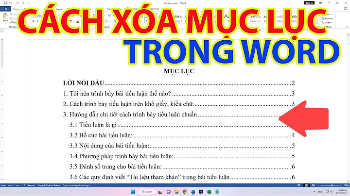 Bị lỗi font khi xuất mục lục trên word 2007