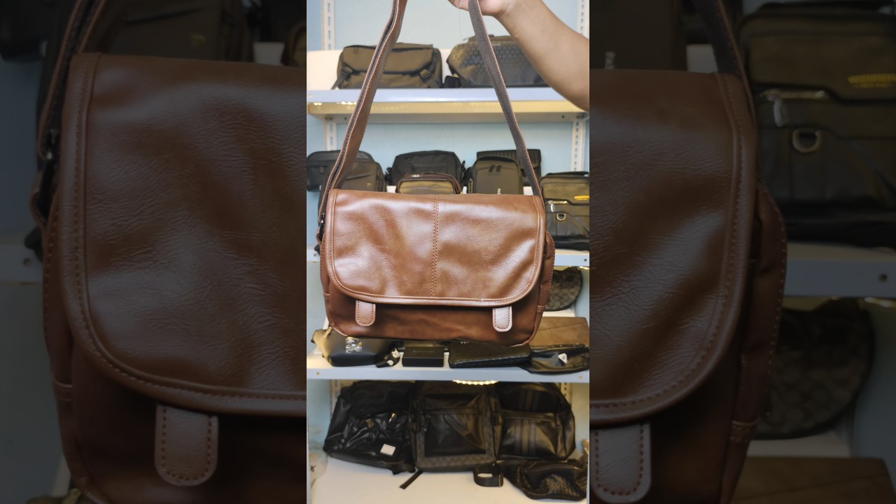 Tas selempang sling bag tas bahu kulit pria