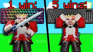 Every win my keyboard gets worse.... (Roblox skywars)