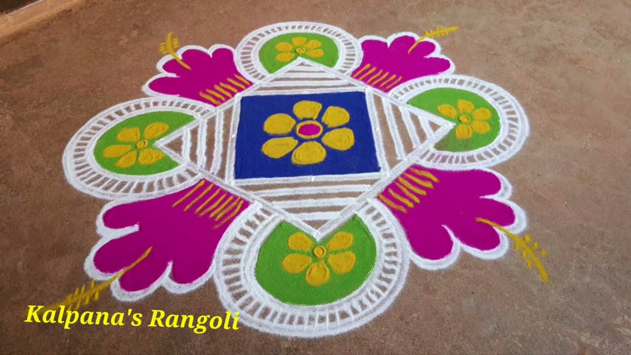 Tamil Puthandu Special flowers kollam pandaga design muggulu easy ...
