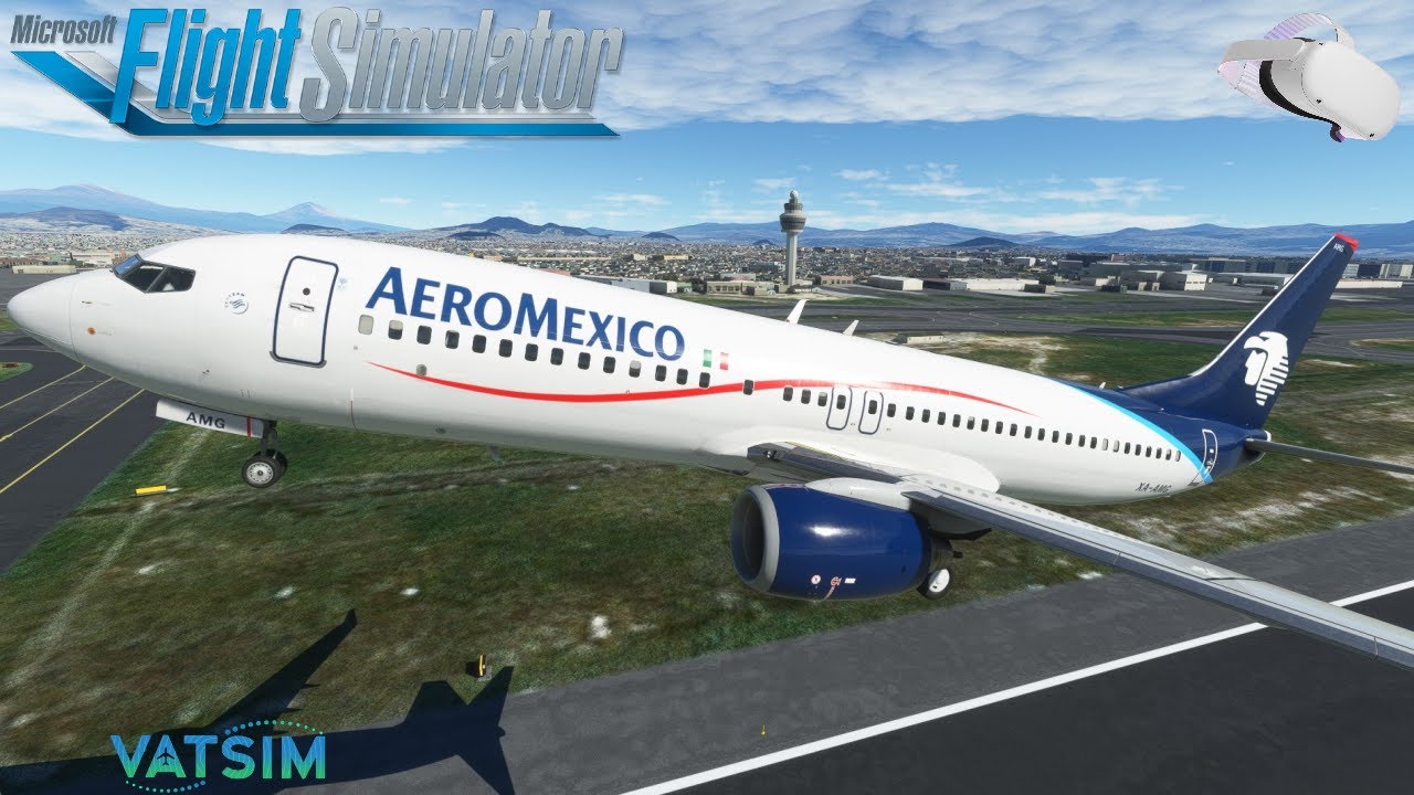 MSFS PMDG 737-800 in VR + VATSIM LIVE! | ** Mexico City - Miami ...