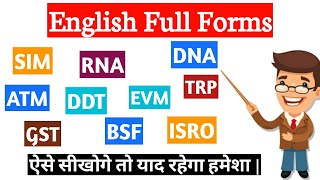 English full forms | Important full forms | English with Vishal rajpurohit | spoken English guru