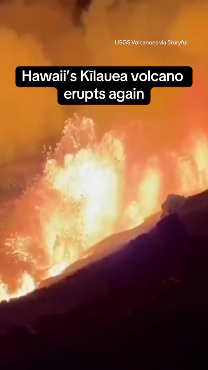 Hawaii's Kīlauea volcano erupts again #shorts