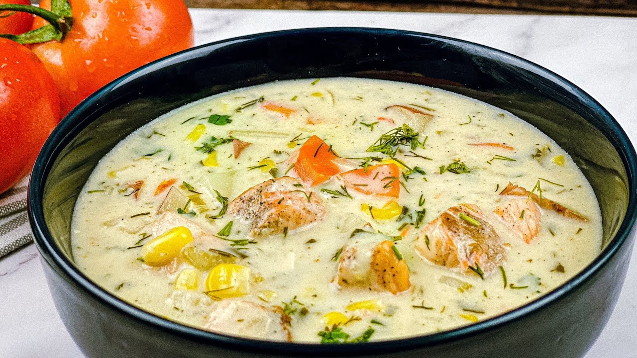 Super Easy And Delicious One-Pot Salmon Chowder Recipe! - YouTube