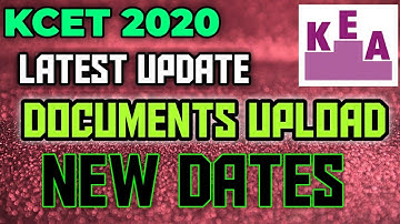 KCET 2020 : Revised Schedule for uploading documents 🔴 #newdates #kcet #counselling