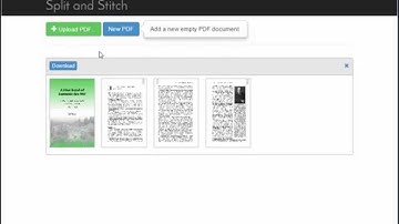 Create a  Single Page ASP.NET Application for Splitting and Stitching PDF Documents
