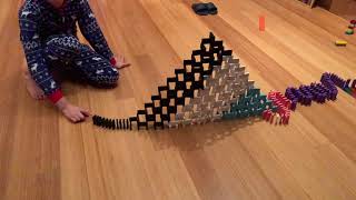 Domino #3 tower collapse slow motion