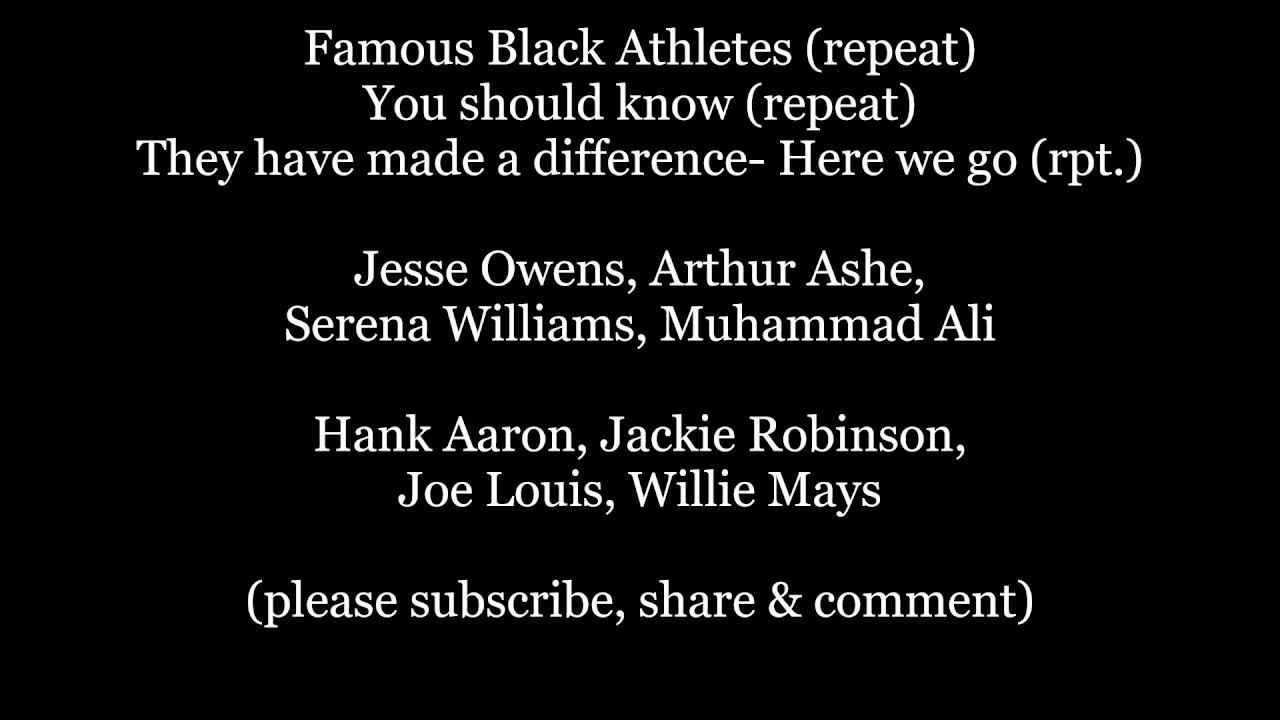 Famous Black Athletes Black History Month