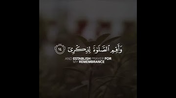 إنني أنا الله لا إله إلا أنا فاعبدني وأقم الصلاة لذكري | سورة طه | القارئ ناصر القطامي | Quran