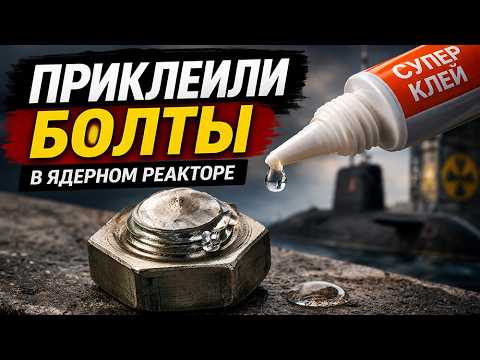 During the submarine's repairs, the broken bolts in the reactor were simply glued back on and pai...