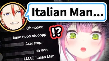 Towa Notices Chat Go Crazy When Axel Says "Italian Man"【Hololive / Holostars / Nijisanji】