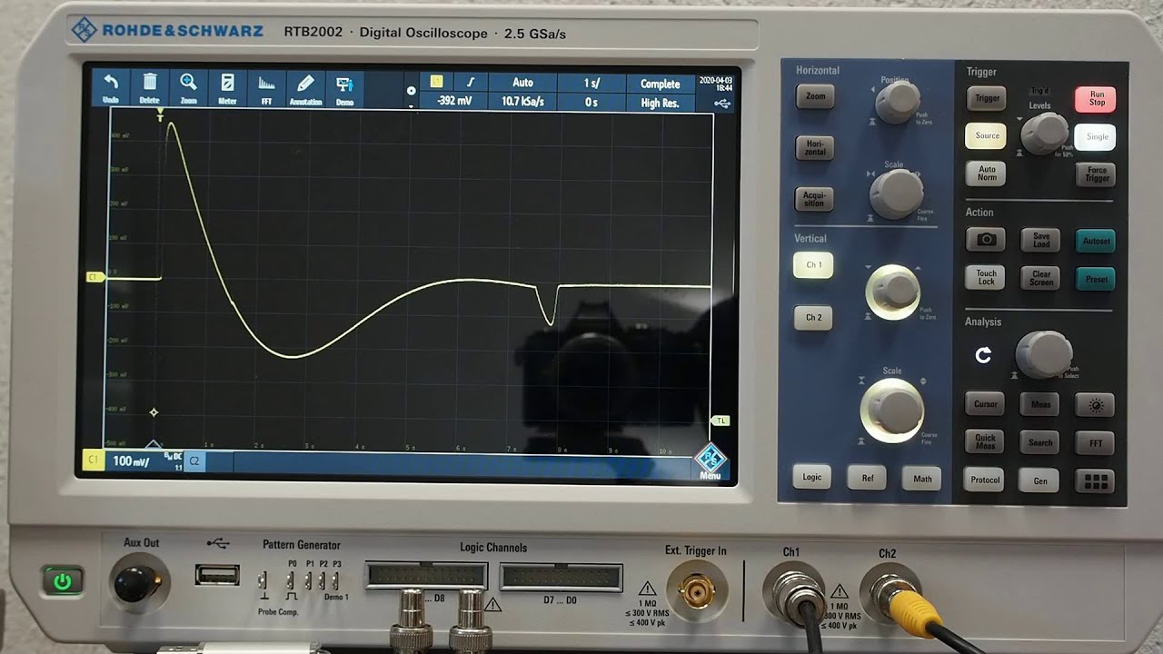 Переходные процессы при включении усилителя НЧ Измерение - YouTube
