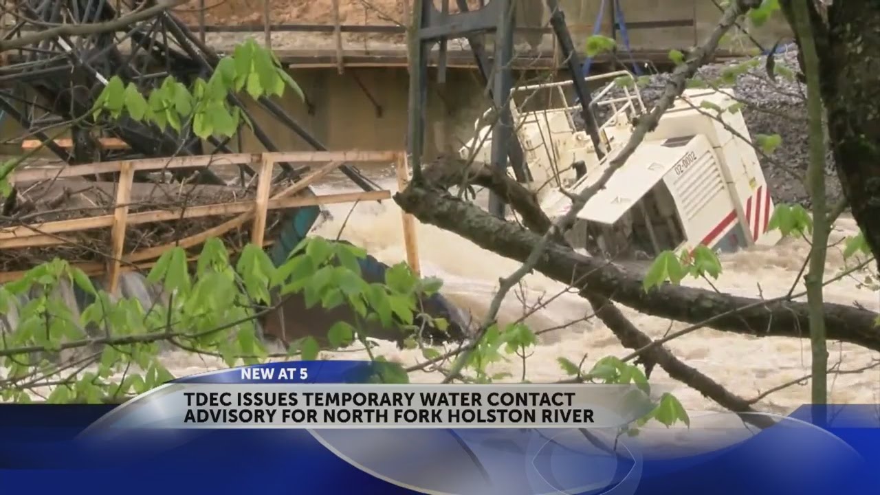 Water contact advisory for North Fork Holston River in Hawkins