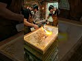 DIY Luxury Gold & White Epoxy Table with LED Lights 🪵 #shorts