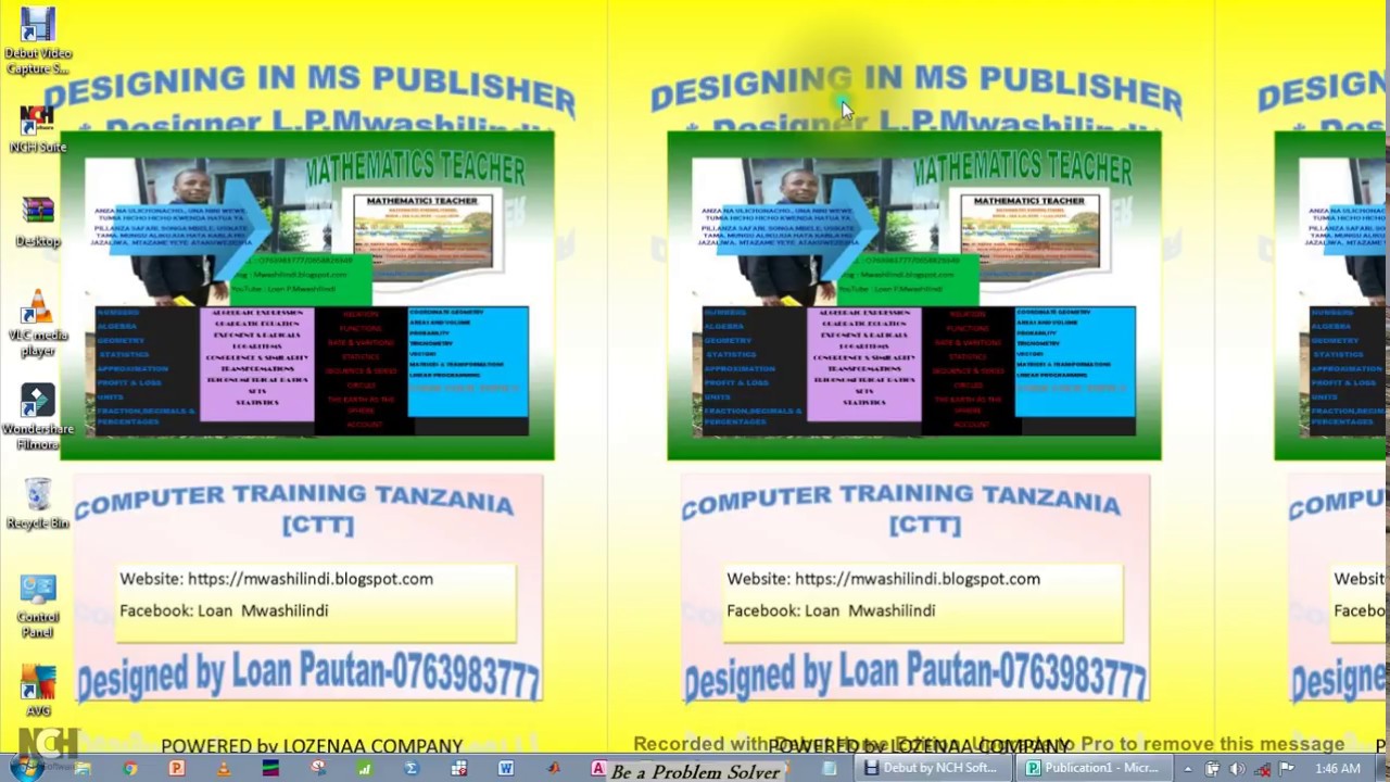 Designing in Ms publisher -02 - YouTube
