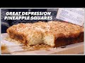 Great Depression Pineapple Squares Recipe - Old Cookbook Show