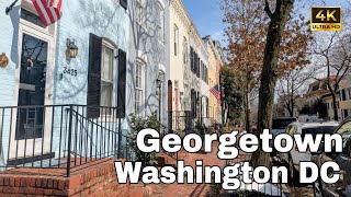 GEORGETOWN - Washington D.C. Winter Walking Tour [4K]