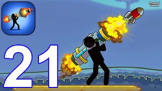Boom Stick: Bazooka Puzzles - Gameplay Walkthrough Part 21 Levels 107-115 (Android, iOS)
