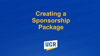 Creating a Sponsorship Package