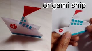 How to make paper origami ship #paperboat #papership #origami  #papercraft