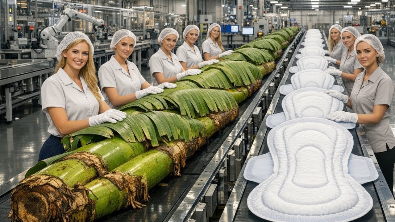 Engineering Marvel: Inside a Modern Banana Stem Factory Turning Fibers into Eco Sanitary Pads