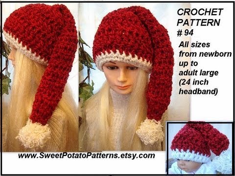 Crochet Pattern Santa Hat How To Crochet Diy