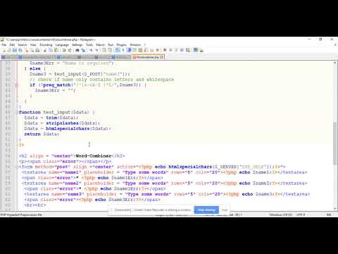 Generate word combinations - php script