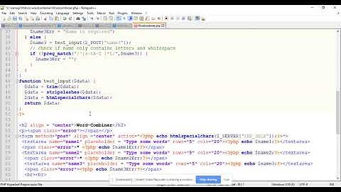 Generate word combinations - php script