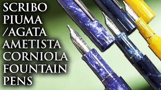 New Fountain Pen Releases of Appelboom: Scribo Piuma Agata/Ametista/Corniola Fountain pens