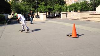 Chris Garcia practicing flat ground tricks 1...