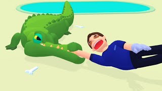 Satisfying crocodile eating meet AGGRESSIVELY 🐊 ASMR anime