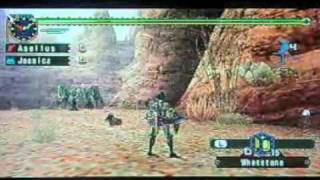 Monster Hunter Freedom Unite - Epic Quest: Sand Dunes Might (Monoblos, D. Hermitaur, Rathian)